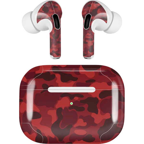 Red Street Camo AirPods Skins